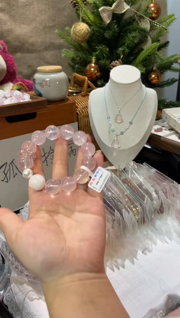水晶手串未镶嵌孤品捡漏均匀瑕疵介意勿拍