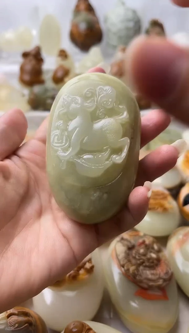石材方解石手把摆件不退换狗微瑕