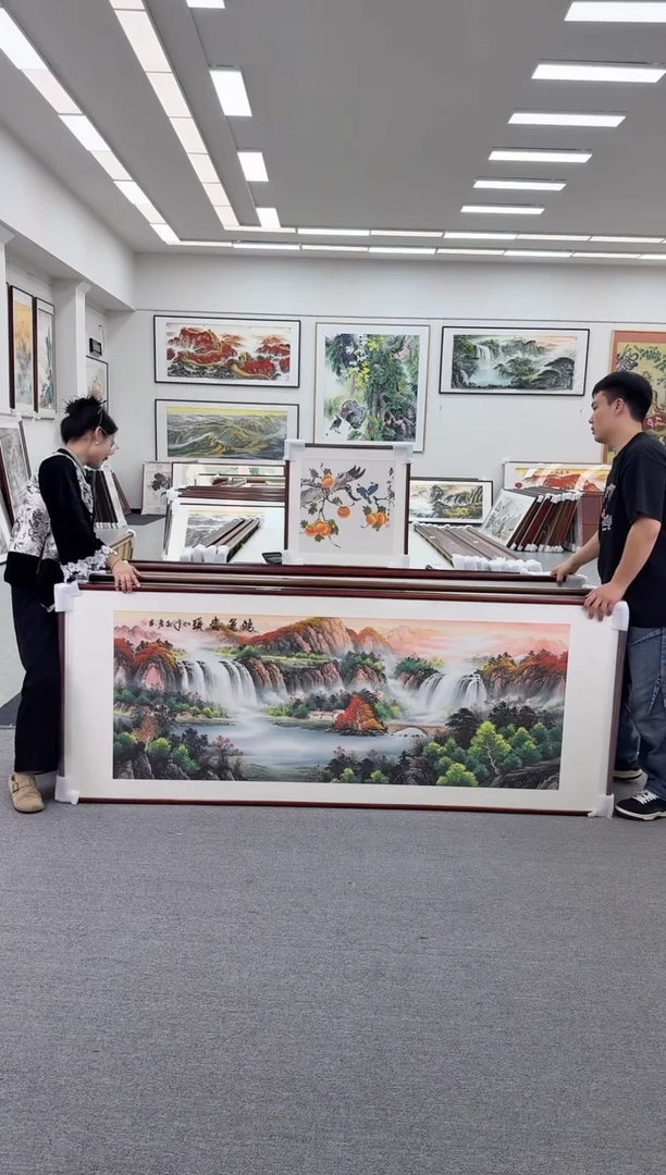 国画手绘  鸿运当头  219*88