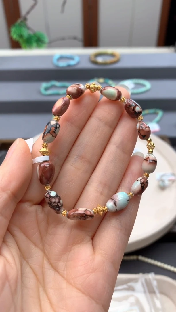 未镶嵌绿松石手串B***l酷.F252