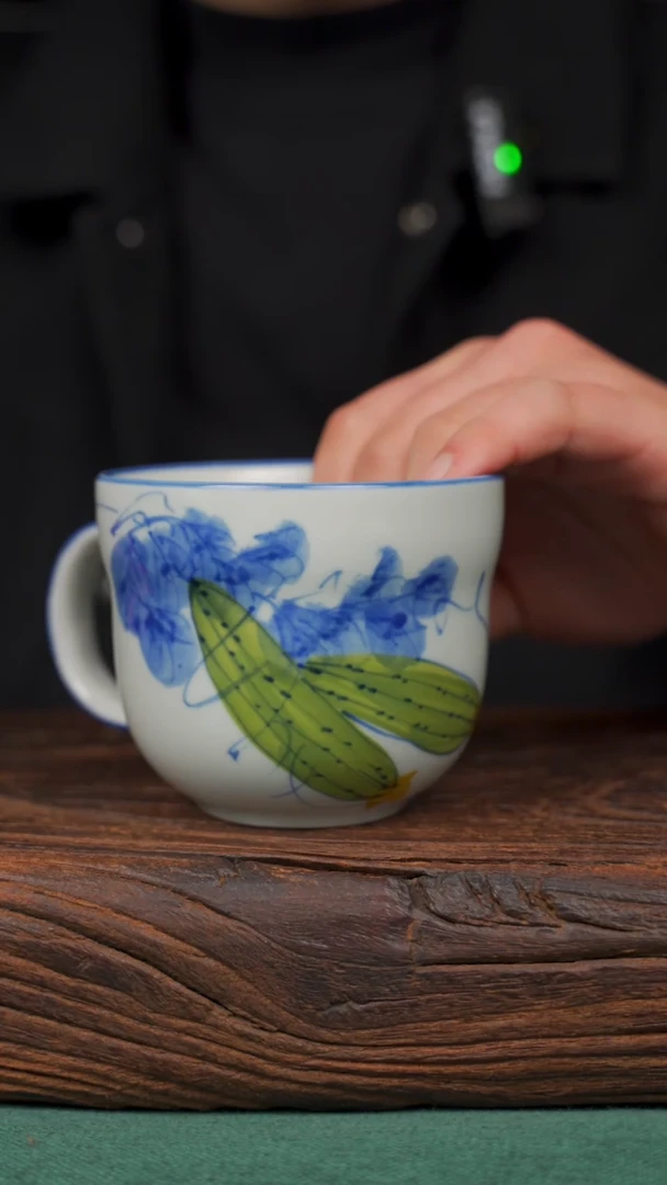 【闪购商品】瓷片77寻一缕瓷香杯釉下手工手绘瓷器