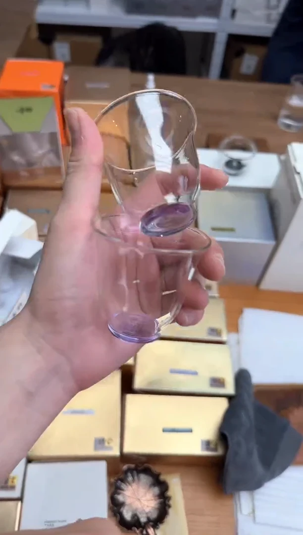 遇栖金标御香杯浅紫色