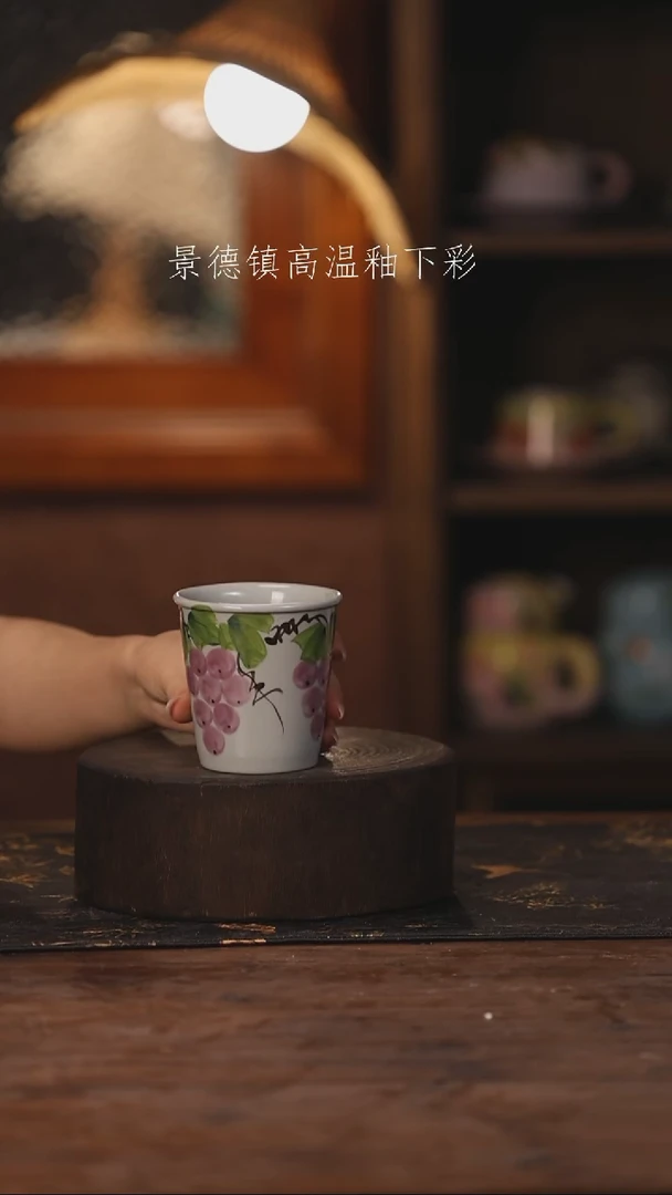 陶瓷景德镇高温釉下手绘陶瓷1165