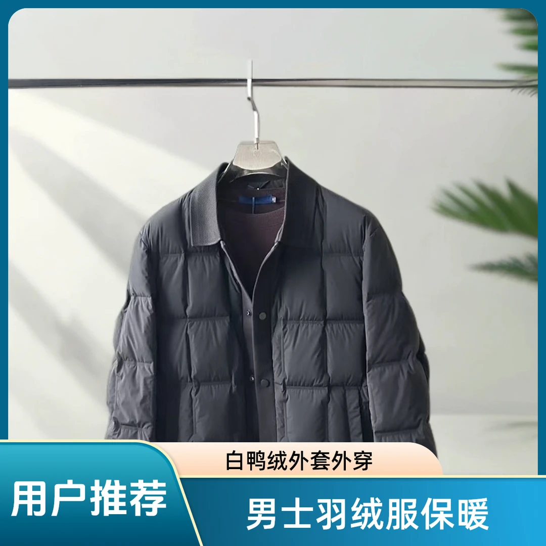 【新国标90绒子】男士百搭翻领保暖商务鸭绒男士翻领男款时尚