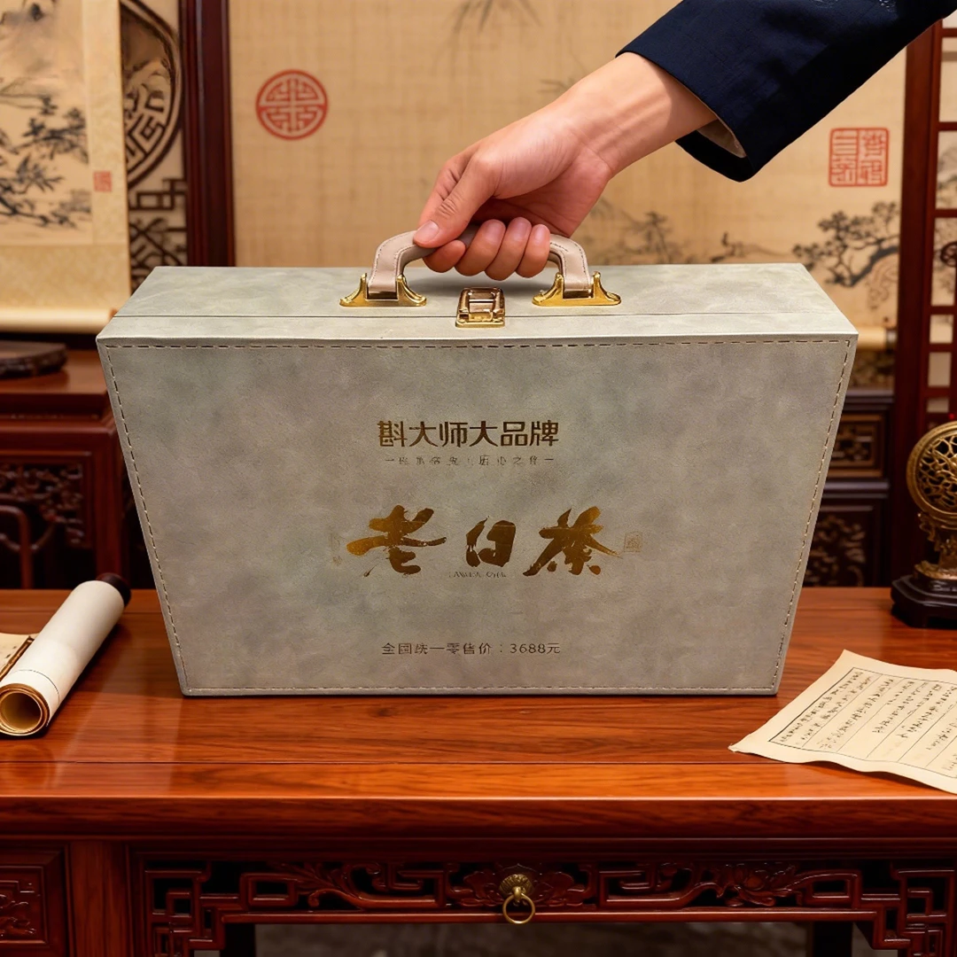 老白茶手提箱陈年高山寿眉白茶五罐手提箱礼盒装