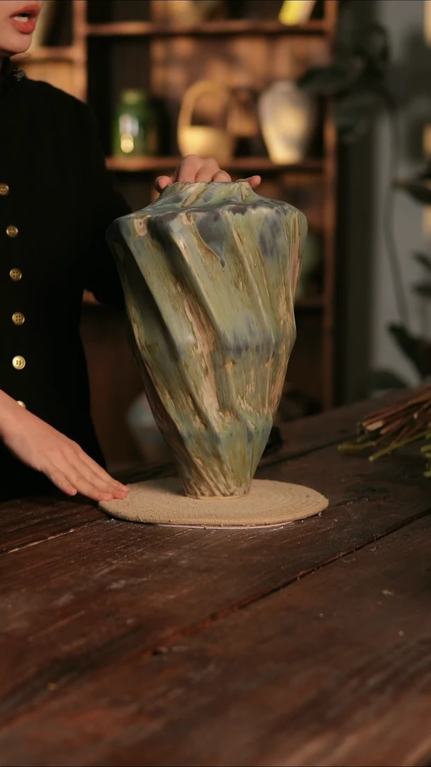 摆件27-472 陶瓷花器高34口径8