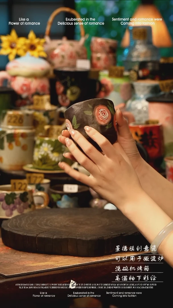 陶瓷景德镇高温釉下彩手工手绘款式