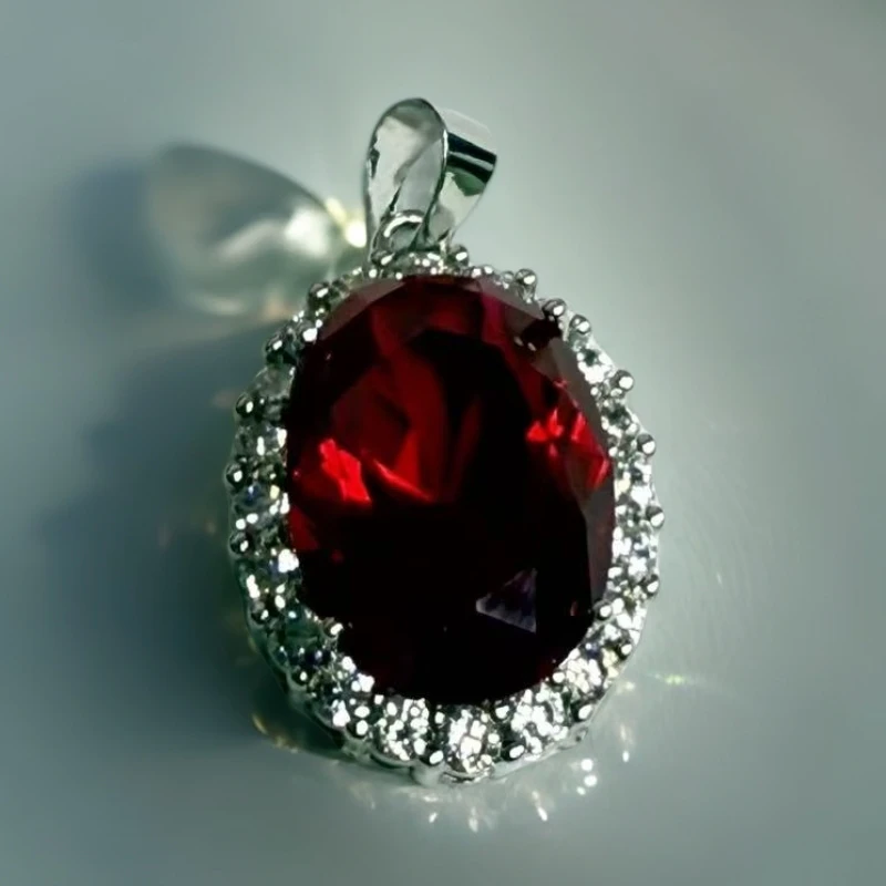 红吊坠椭圆四爪白底裸扣款—————高货