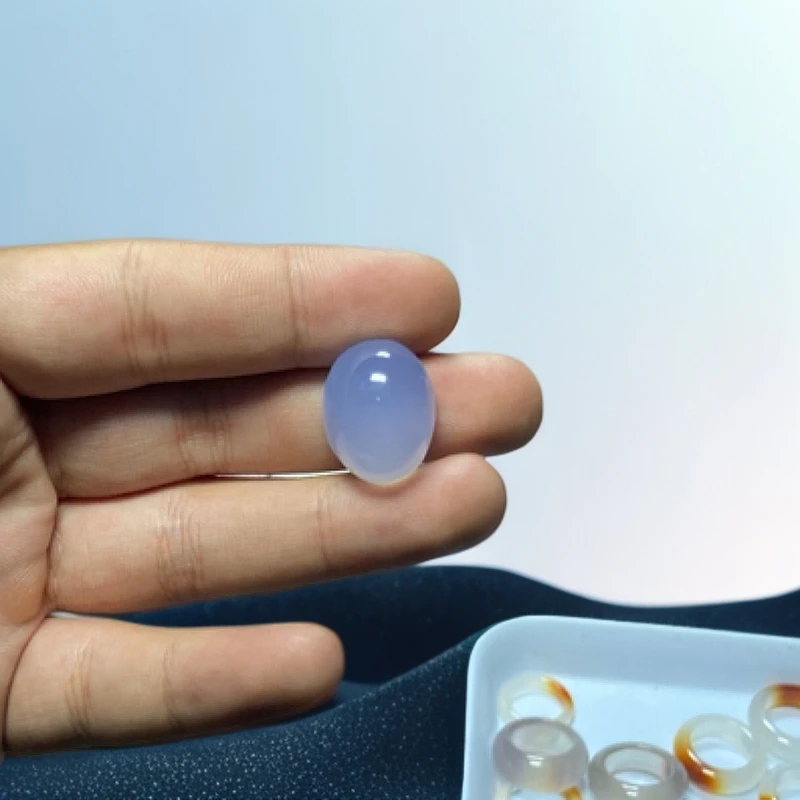 天然玛瑙土耳其蓝玉髓蛋面