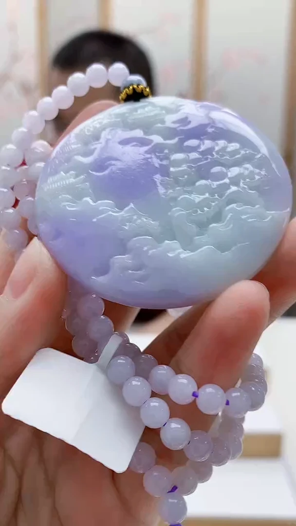 未镶嵌定制翡翠5167lr-毛货挂件赠珠链117