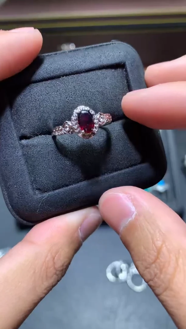 【闪购商品】石榴石戒指未镶嵌T96【多样性发其一】