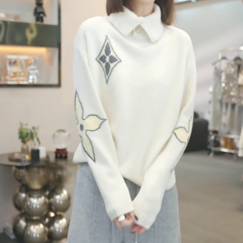 2024冬季气质高领新款时尚休闲韩系百搭高级针织上衣LK2501072