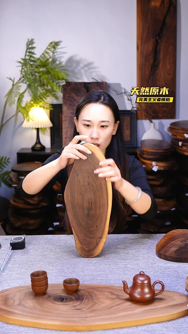 木北美黑胡桃原木.干裂疤结不属于商品质量问题完美主义者慎拍