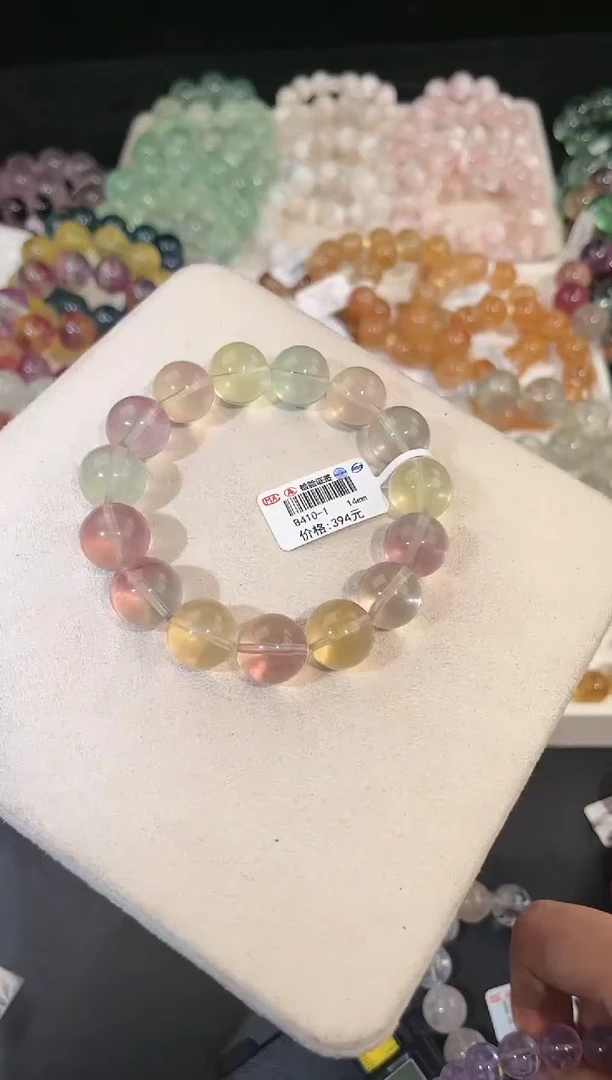 手链未镶嵌萤石多样性发一彩萤石14mm