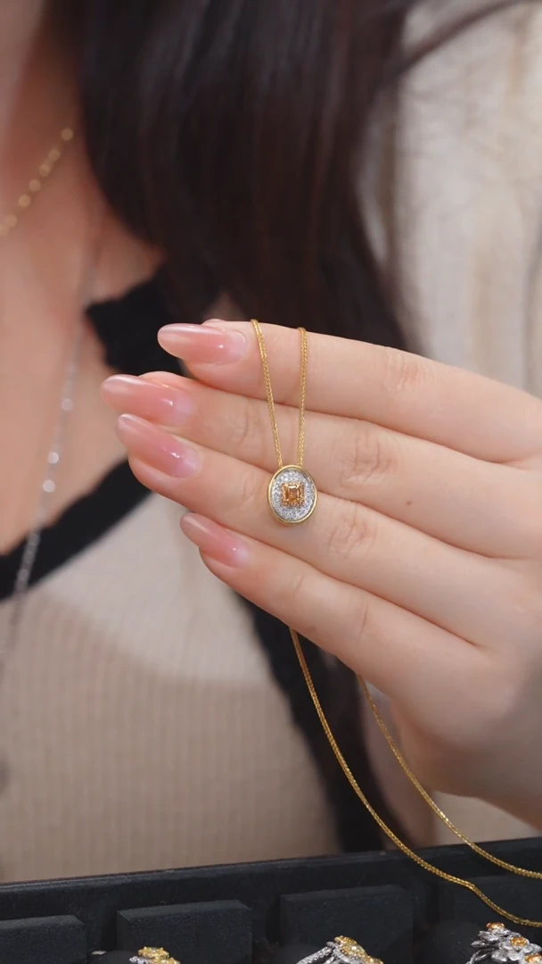 【闪购商品】钻石项链18K金镶嵌（0.15ct）@@