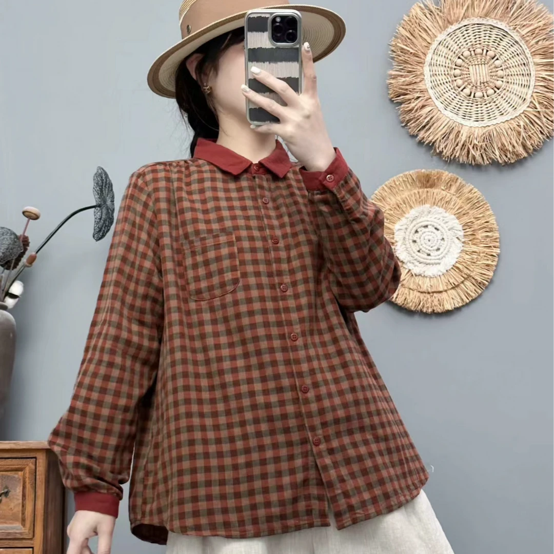 【100%棉成衣洗水】抗皱慵懒风纯棉休闲慵懒风衬衫纯欲慵懒风女装