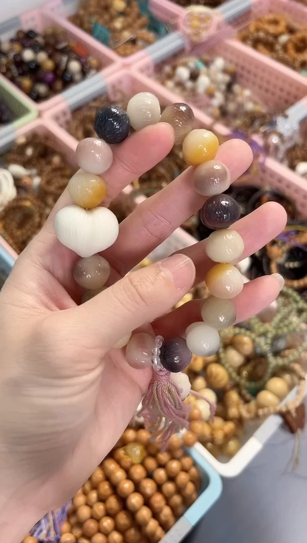 手串菩提根/象牙果菩提根拉丝菩提手持 14mm