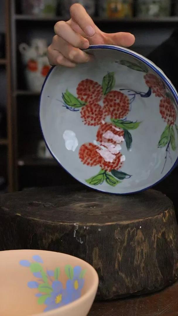 【闪购商品】椿野8寸锤纹大碗（荔枝）C308