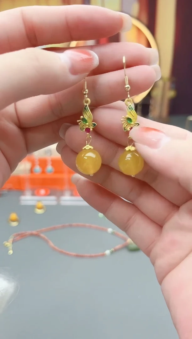 未镶嵌耳钉玛瑙/玉髓318