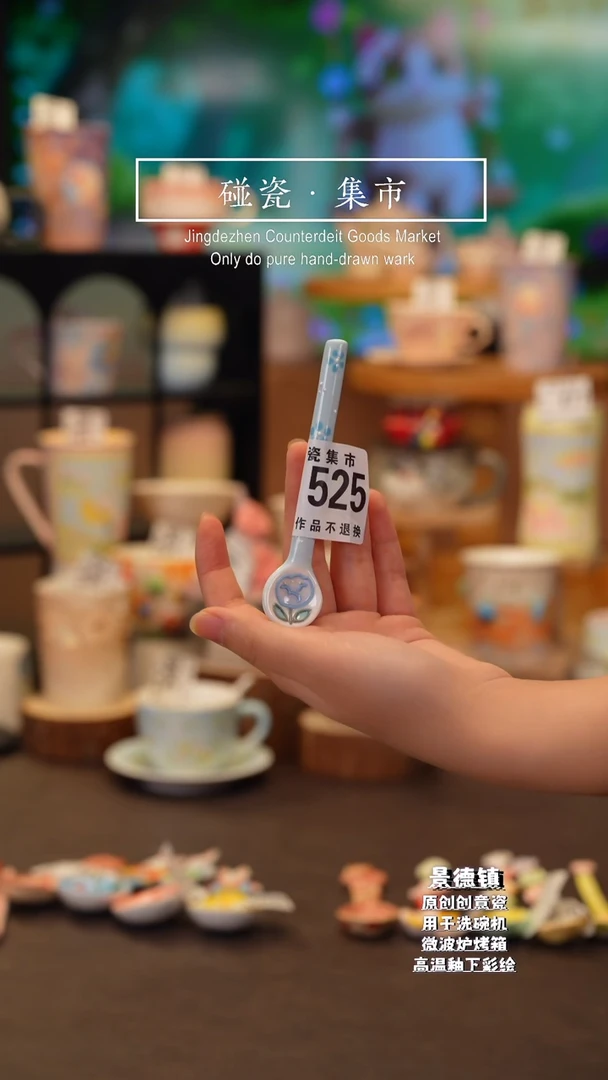摆件景德镇纯手工手绘525