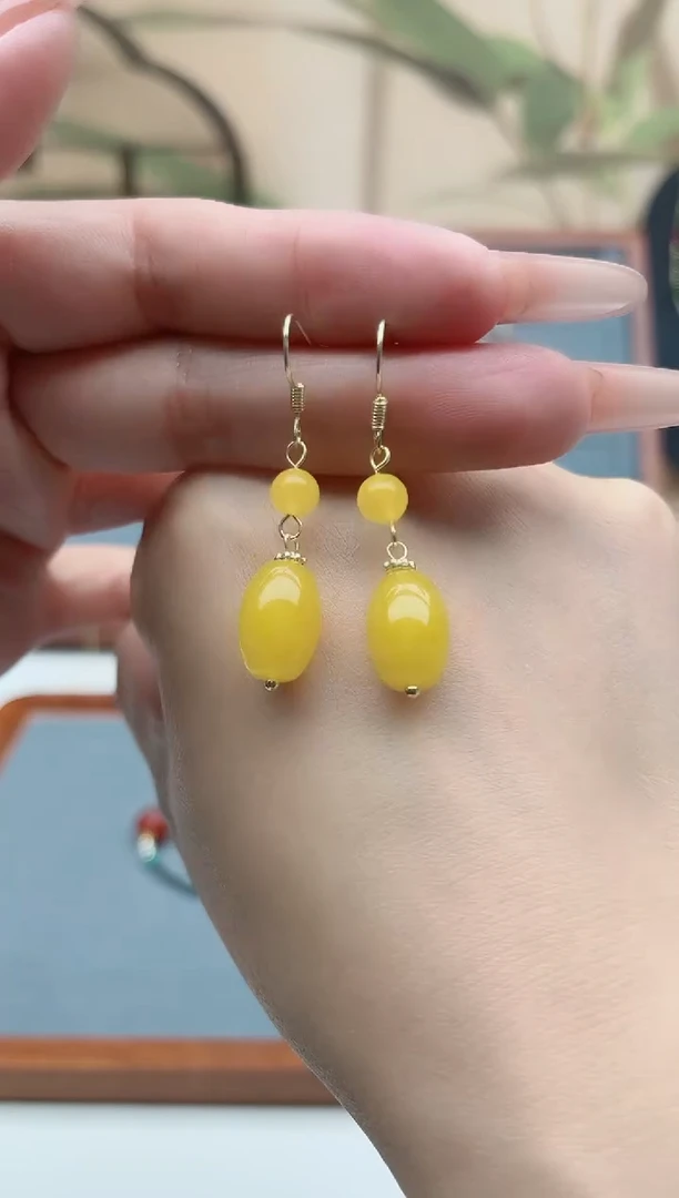 玛瑙/玉髓耳饰银S925镶嵌519