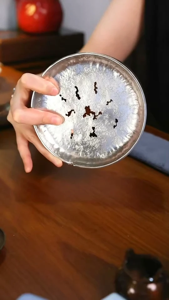 手工 锻打 壶承 约13CM  紫铜+锡