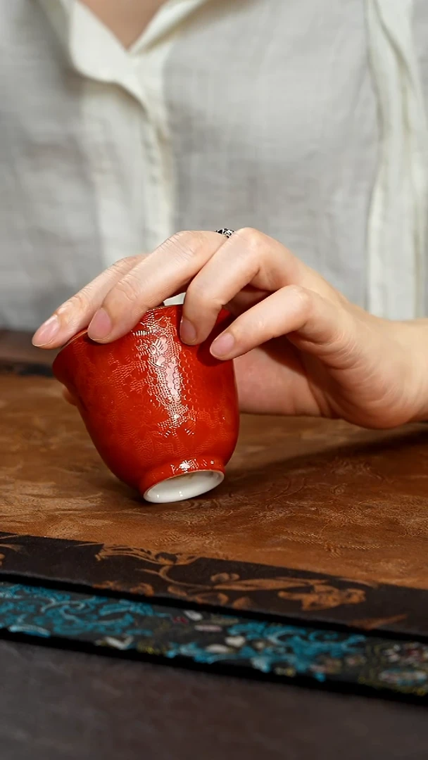 见珊小忘言二才盖碗（宫红）