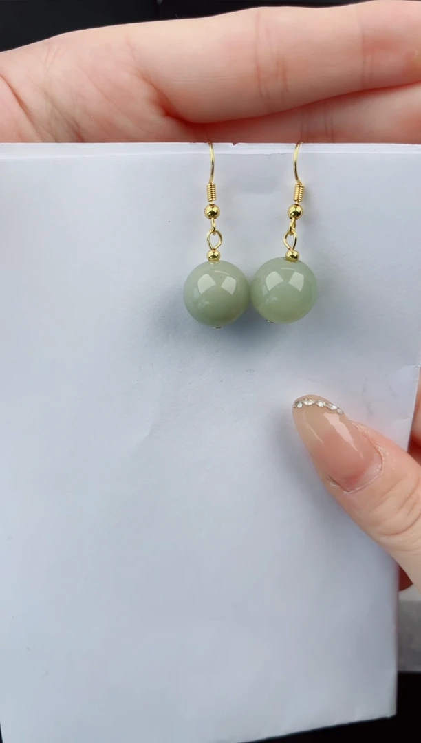 东陵石未镶嵌耳饰16岚钻微色差T