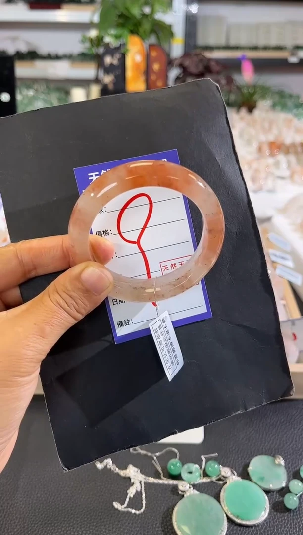 未镶嵌手镯石英质玉（非洲翠）53-54