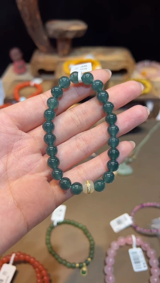 手饰翡翠18K金镶嵌手饰@@0796