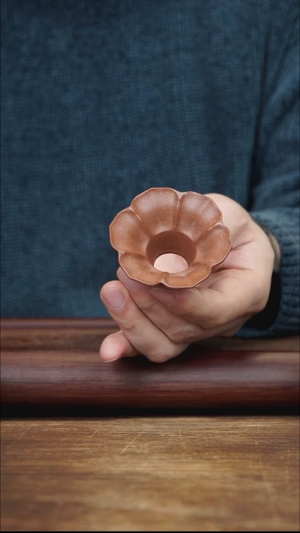 茶壶紫砂投茶器 桃花泥