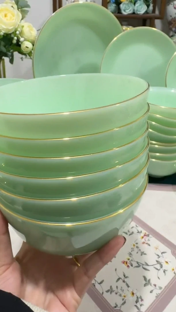 5.5英寸玉瓷碗6个口径13.8厘米