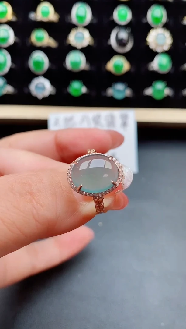 【闪购商品】翡翠戒指银S925镶嵌80800