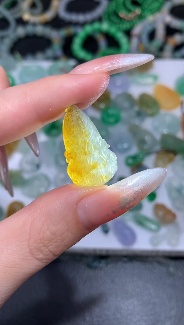 未镶嵌定制翡翠白菜