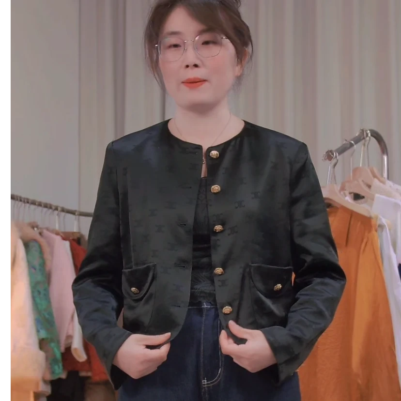 春季品牌撤柜女装新款伊系列73新中式外套花溪