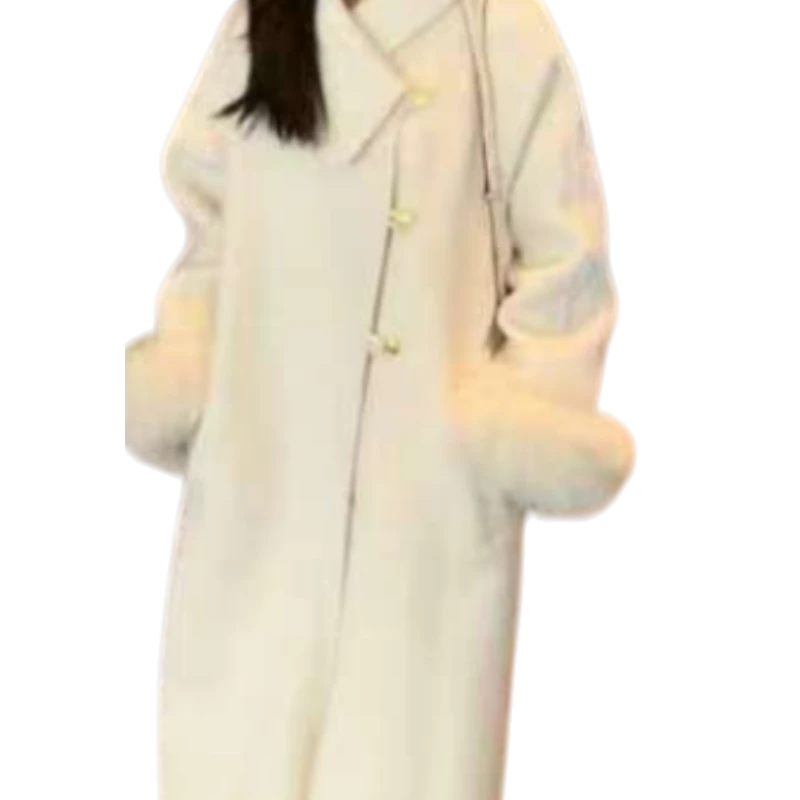 大漂亮家《富家女》毛呢大衣长款