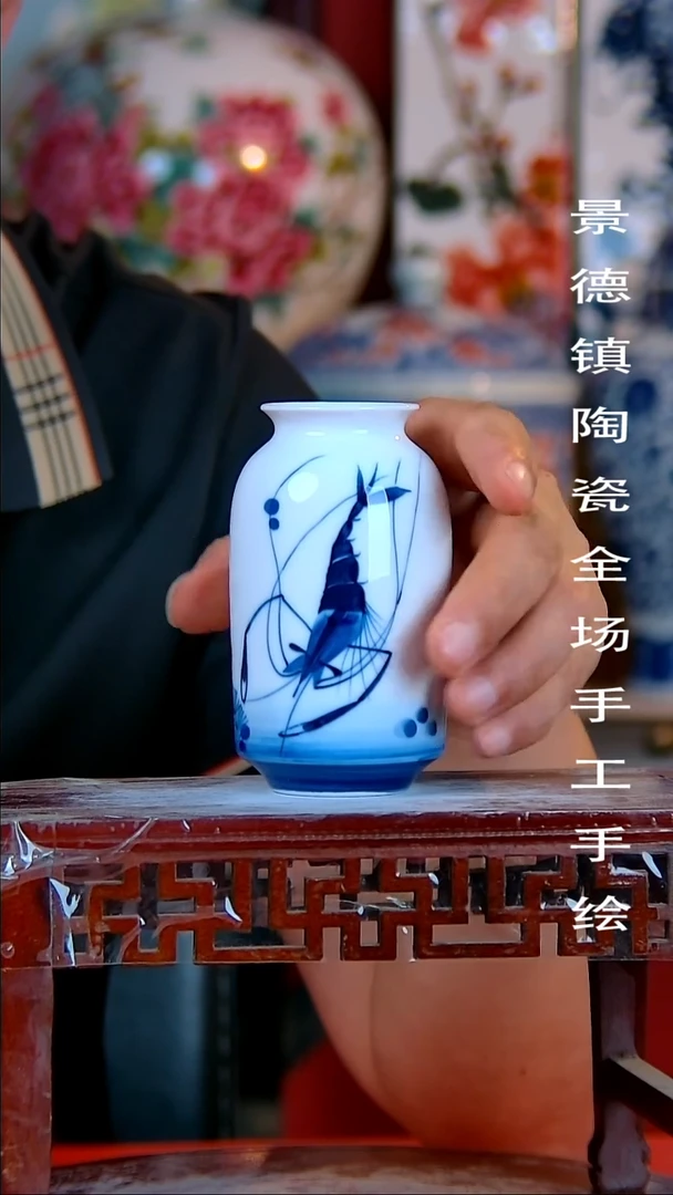 摆件景德镇陶瓷 手工手绘