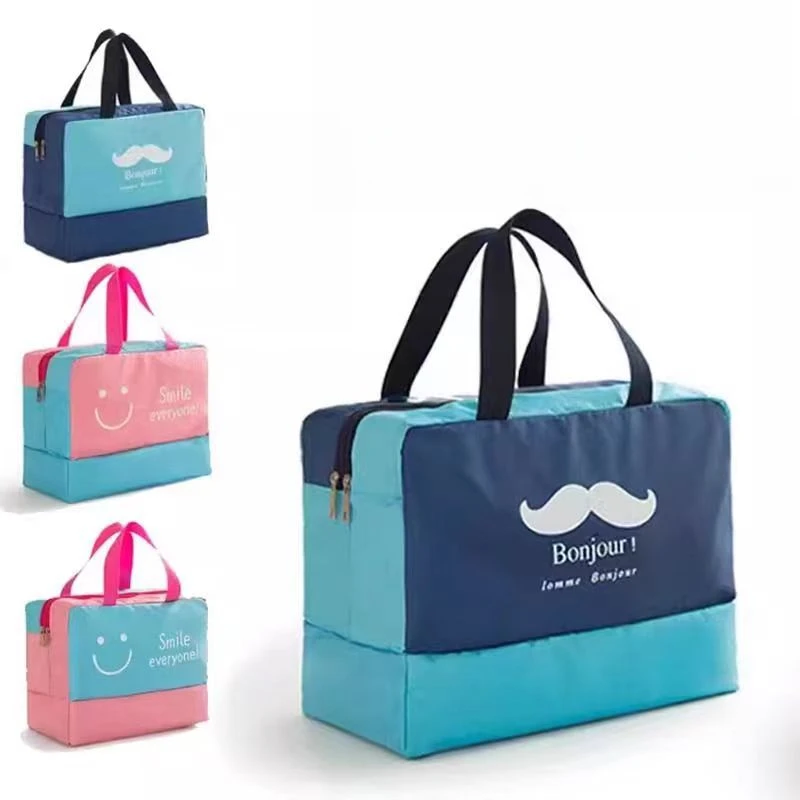 新款干湿分离旅行包游泳衣服收纳袋手提包游泳沙滩包大容量旅行袋