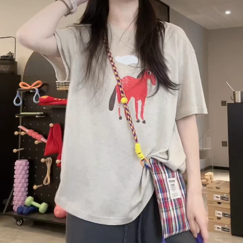 2025新款夏季圆领短袖简约显瘦女式T恤LK2503563