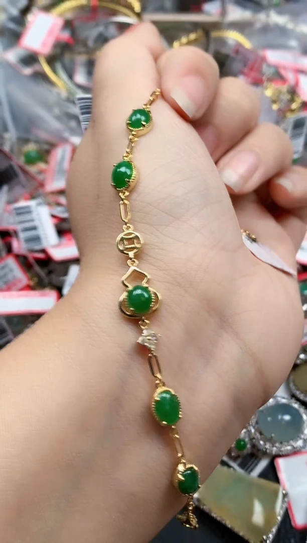 银S925镶嵌戒指翡翠天然A货缅甸翡翠