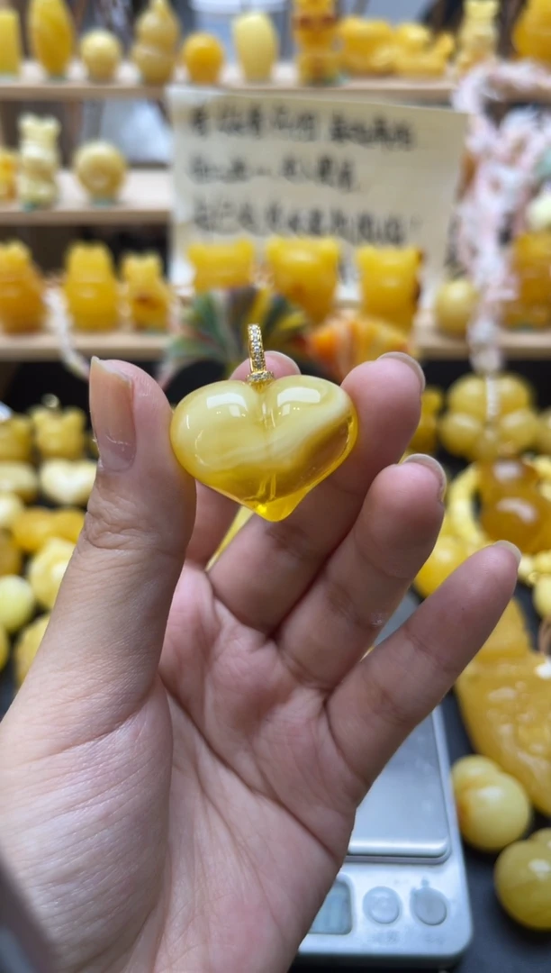 琥珀银S925镶嵌珠宝奇石013琥珀蜜蜡微瑕