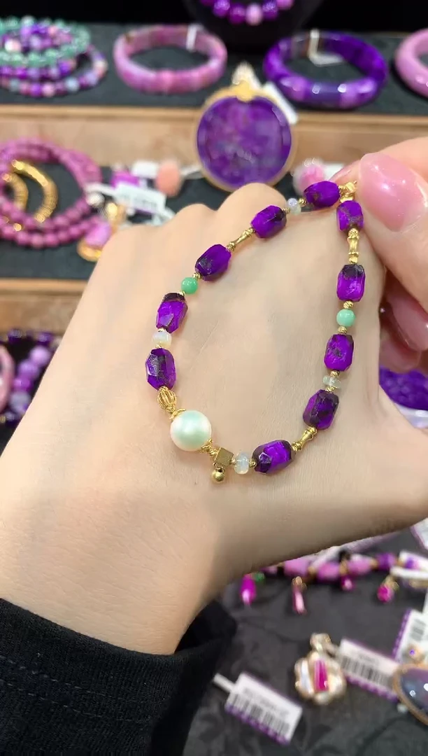 苏纪石（舒俱来）18K金镶嵌.手链