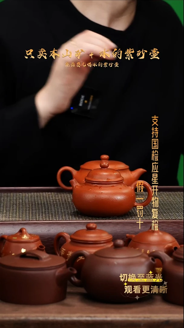 茶壶紫砂朱泥全手工容天   胡