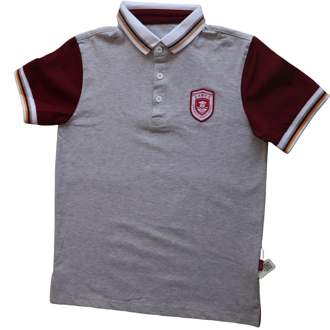 青州中学夏季短袖polo衫 休闲 运动 校服 T恤