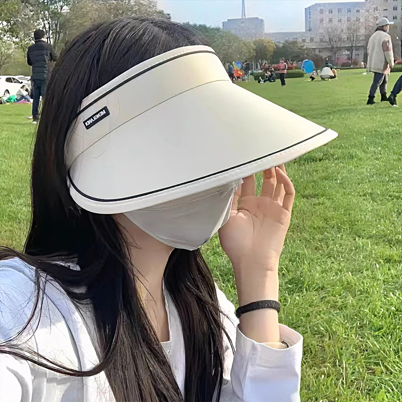 大帽檐夏季防紫外线空顶防晒帽女uv太阳遮阳帽遮脸防晒帽2025新款