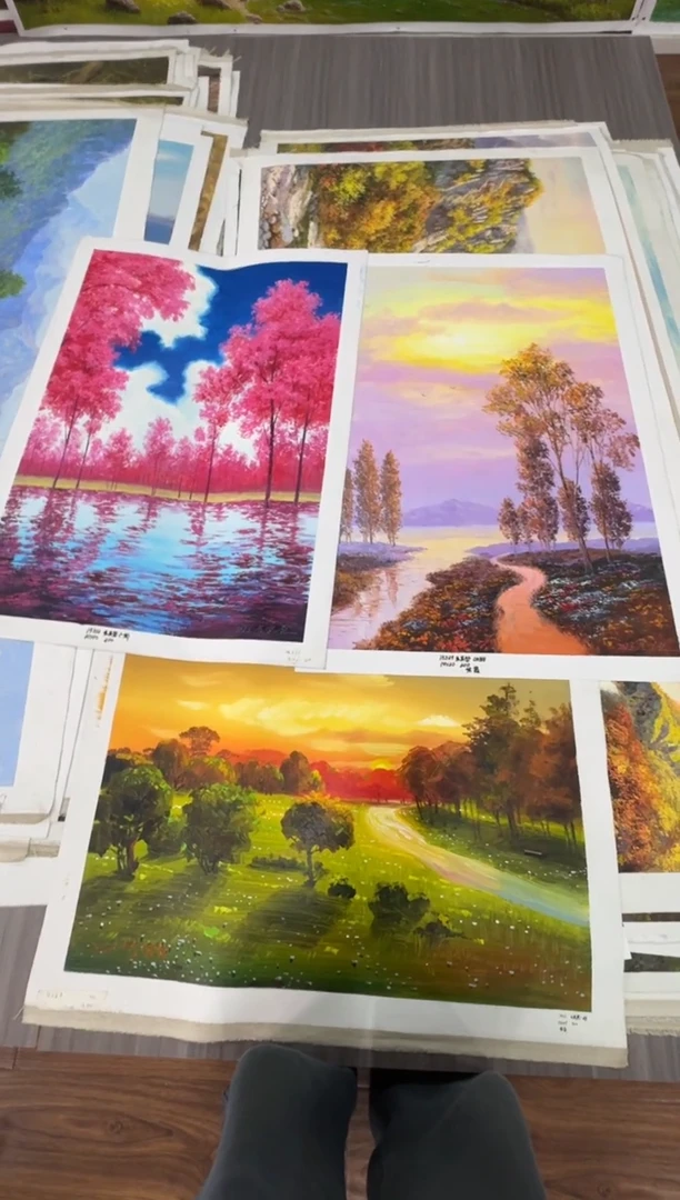 油画宽*行【1688号】朝鲜原创纯手绘孤品油画丨顺丰包邮