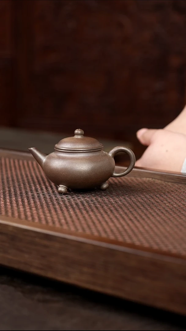 茶壶紫砂岩中泥三足水平