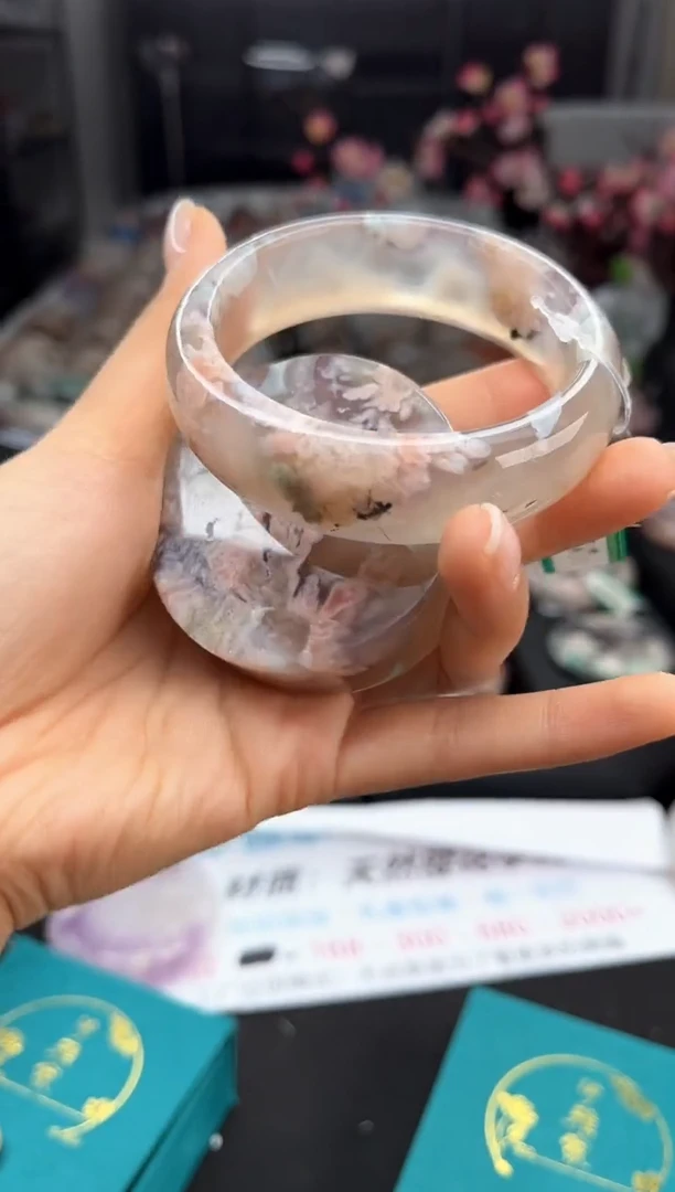 石英质玉手镯未镶嵌59圈口（赠送镯心）S95405