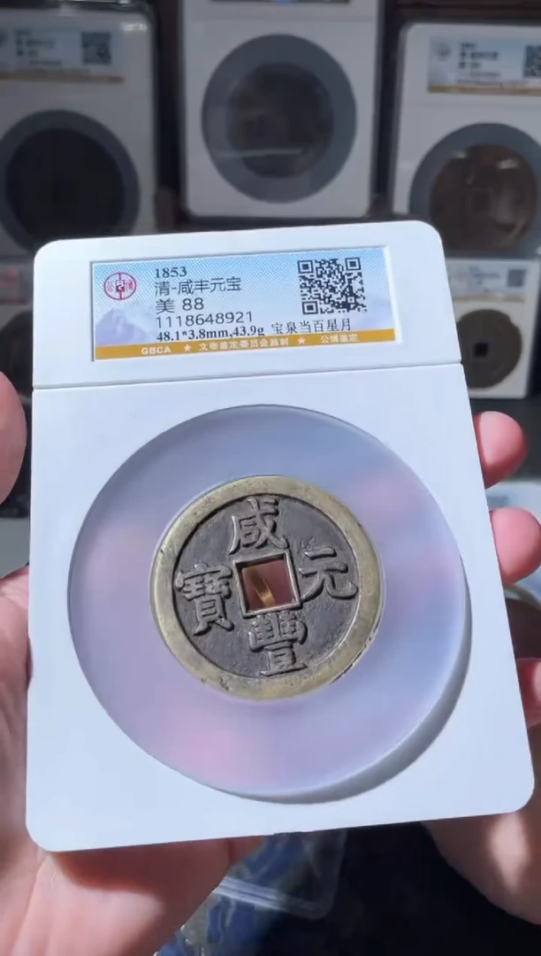 【闪购商品】铜清代咸丰星月当百