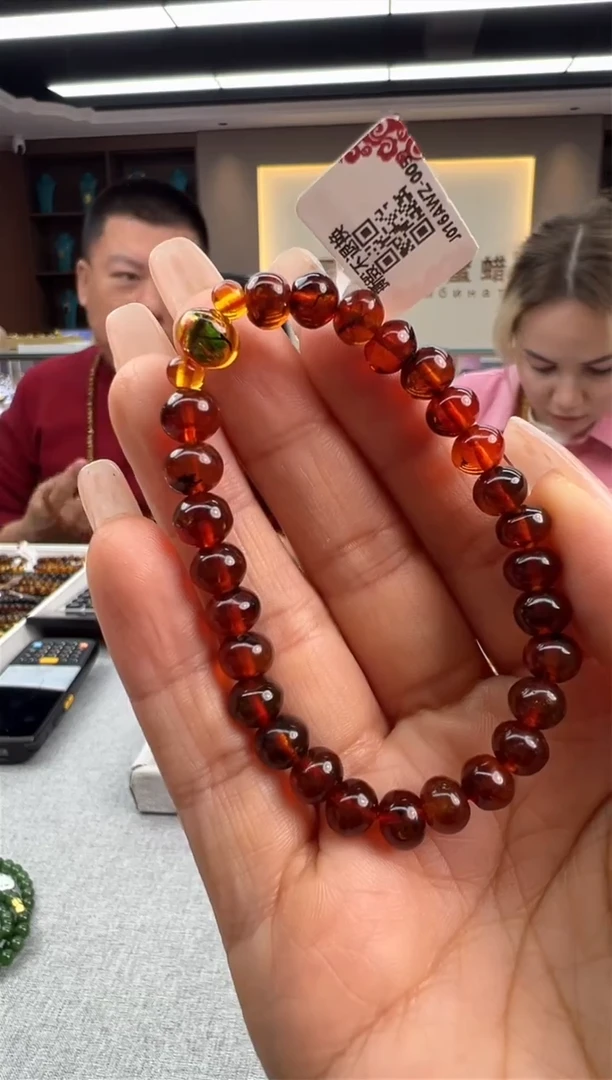 【闪购商品】琥珀手链未镶嵌65秒拍号
